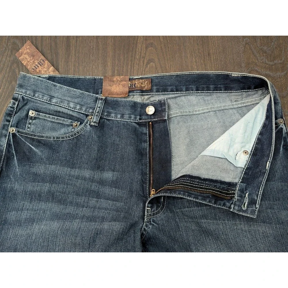 NWT Blue Pronto Uomo 5-Pocket Straight Cut Denim Blue Jeans Men's 36x30 Y2K